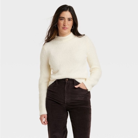 Women's Fuzzy Mock Turtleneck Pullover
Sweater - Universal Thread™' - Picture 1 of 6